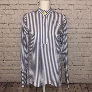 H&M Blue and White button down shirt/tunic, sz 2